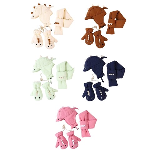 3pcs cartoon animal - warm, hat