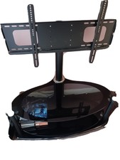 Black glass tv stand with bracket For Tv Up To 42” to 60"