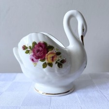 Cottage rose swan - fine, bone
