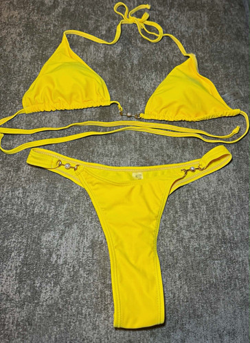 Yellow piece bikini - yellow,