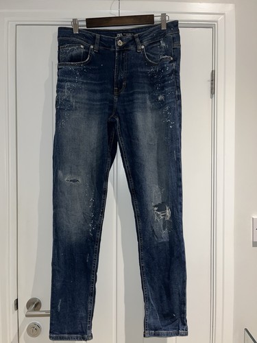 Dark blue zara denim - blue,