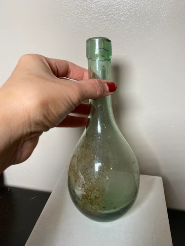 Vintage green glass - green,