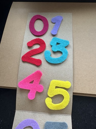 Die cut sizzix felt numbers - cut,