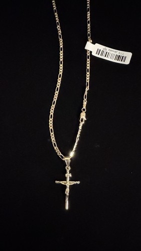 14k gold crucifix - gold,