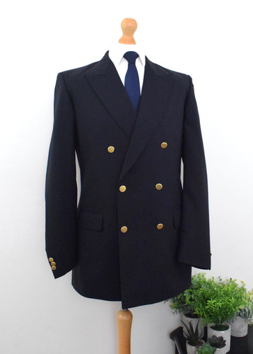 Harrods navy gold buttons - harrods,