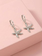 Starfish Hoop Earrings Halo