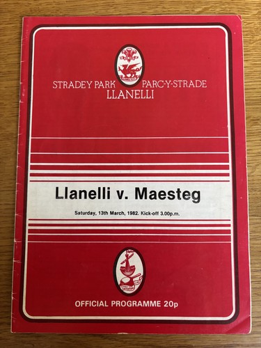 Llanelli maesteg 1982 - llanelli,