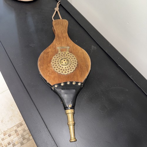 Vintage fire bellows working - vintage,