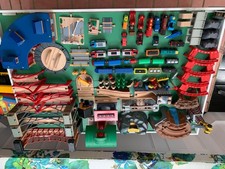 Huge wooden train set and trains  (Brio and compatible 