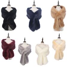 New Ladies Winter Faux Fur Scarf Neck Warmer Wrap Extra Large Collar Shawl Stole