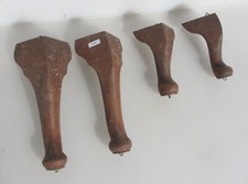 Antique Turned Wood Furniture Feet Sofa Legs Old Chair Wooden Victorian x4