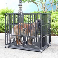 Large Metal Kennel Heavy Duty Pet Puppy Playpen Crate Enclosure Welping Dog Cage