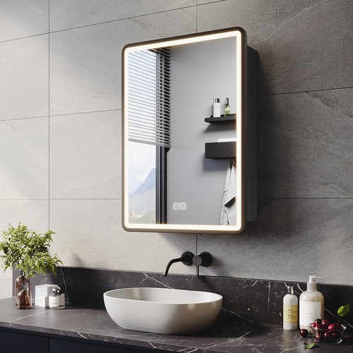 Bathroom mirror cabinet with - bathroom,