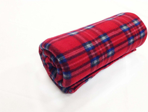 Red tartan check polar - red,