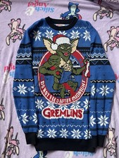 Gremlins Adults Xmas Christmas Jumper Pullover Sweater Sz L Movie Memorabilia