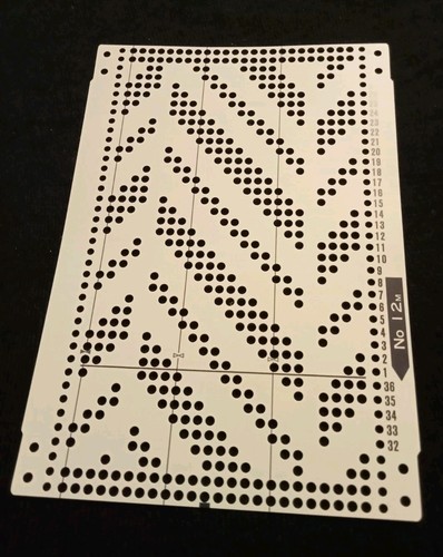 Knitting machine punch card - punch,