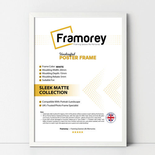 Black poster frame sleek - black,