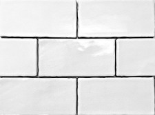 3x6 white crackled ceramic - white,