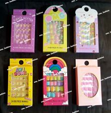 Primark Kids Childrens Girls Fake Stick Press On False Finger Nails Beauty 24PK 