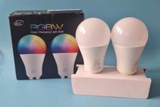 iLC Colour Changing LED Light Bulb B22 10W RGBW BR18-SH4Q Pack of 2
