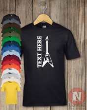 Flying V guitar T-shirt concert gig band tour custom personalized tee