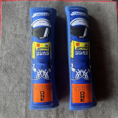 Blue spoon seatbelt covers - blue,