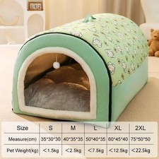 “Warm Winter Dog House Soft Pet Bed for Small Medium Dogs Cats Indoor Kennel”