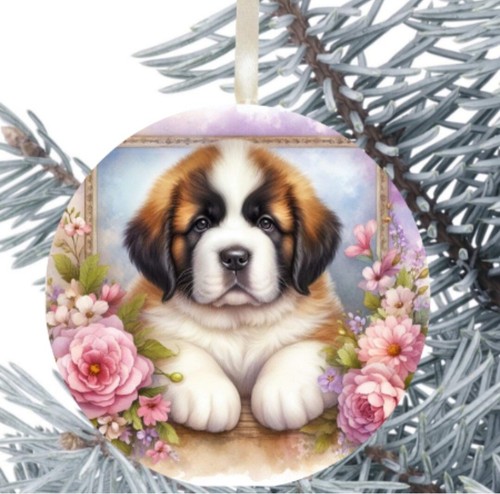 Bernard dog hanging - bernard, bauble