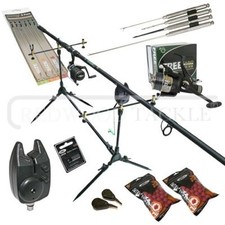 Carp Fishing Starter Set Up Kit Rod Reel Alarm Rod Pod Bait Tools & Tackle