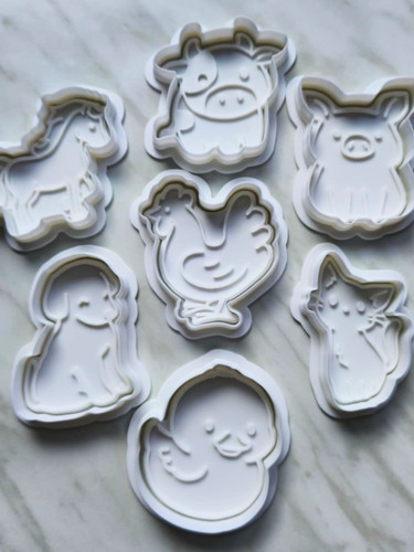 7pc animal cookie cutter set - cookie,