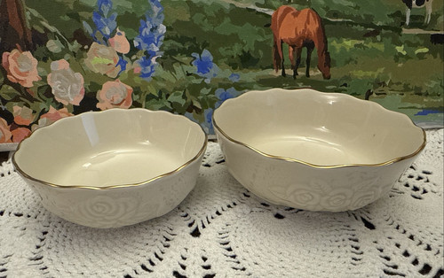Lenox china rose blossom bowls - lenox,