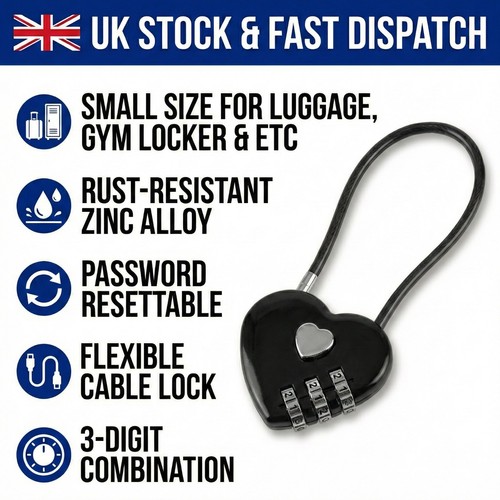 Heart padlock combination - heart,