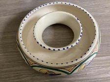 Honiton Pottery Devon Hand-painted Posy Ring / Circular Trough 15cm dia