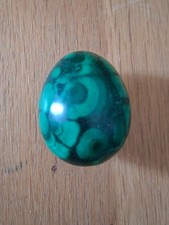 Vintage 2 Inch Malachite Crystal Egg Reiki Healing Prosperity
