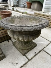 Large Aged Weathered Concrete Urn