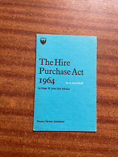 The Hire Purchase Act 1964 by Edgar Jones - Pub: Finance House - Paperback