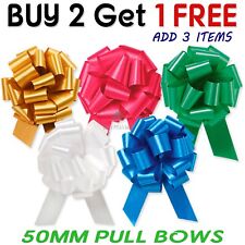 Large 50mm Pull Bow Quality Gift Present Wrap Ribbon Wedding Car Birthday Party!