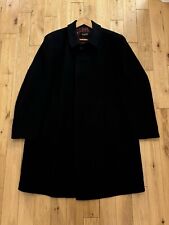 BUGATTI Men’s Wool & Cashmere Coat Overcoat Size 42R Button Up Black