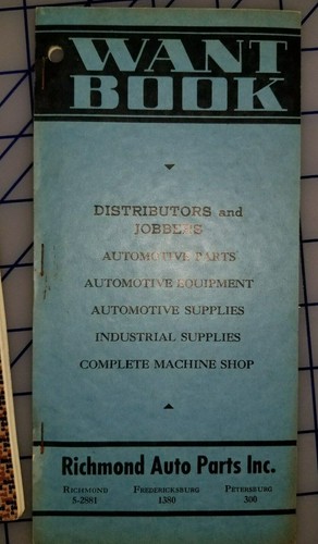 1950s richmond auto parts want - auto,