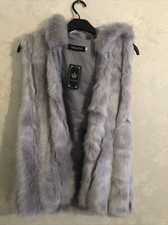 womens vest jacket faux  fur