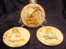 Cherished Teddies ~ Faith ~ Hope ~ Love ~ Wall Hangings ~ 1994 ~ 4”d~