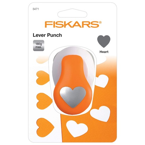 Fiskars heart lever punch - heart,