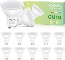 VIIIVA LED Bulbs GU10 5W 450Lm 6000K Cool White Non Dimmable Pack of 12