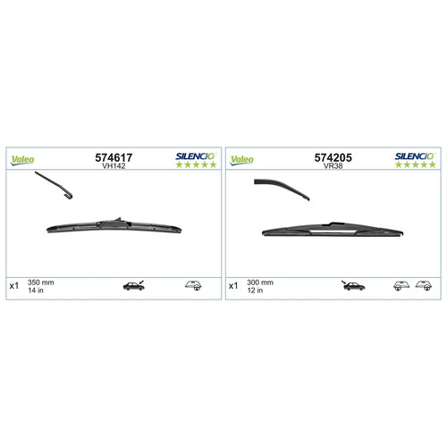 Valeo front rear - wiper, blade