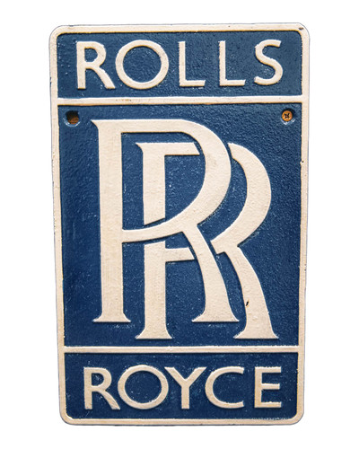 Rolls royce cast iron - royce, sign