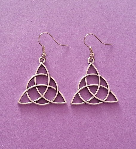 Tibetan silver dangle drop - silver,