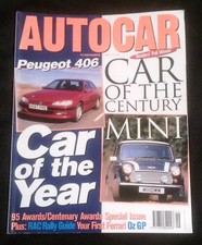 Autocar Magazine (15 Nov 1995) - Mini - Peugeot 406 - Toyota MR2 - Alfa GTV