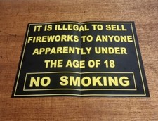 Vintage Fireworks Shop Advertising Poster Display Black Cat? Standard? A3 Approx