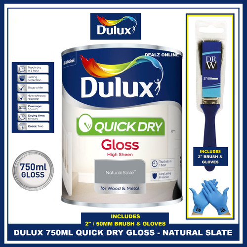 Dulux quick dry natural slate - dry,