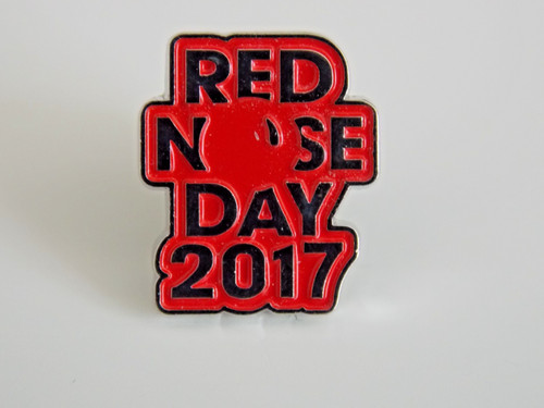 Comic relief pin badge - badge, red